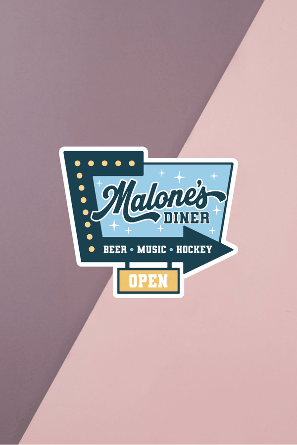 Malone's Diner Sticker