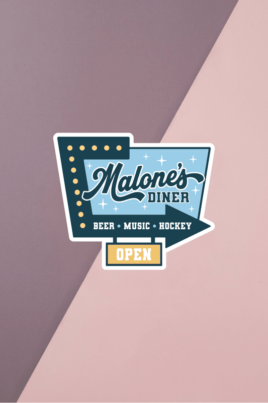 Malone's Diner Sticker