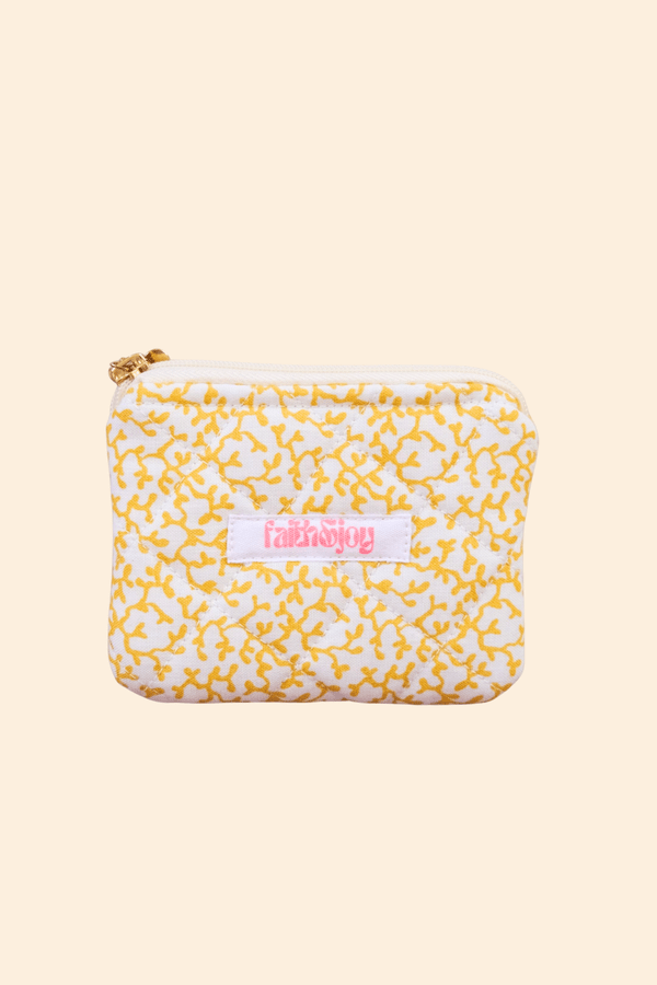Yellow Vines Coin Pouch