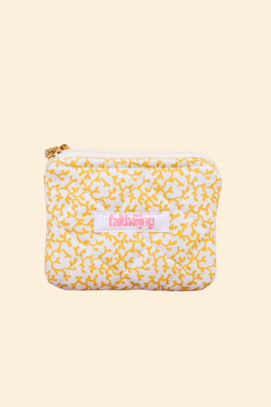 Yellow Vines Coin Pouch