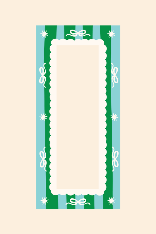 Blue Stripes Magnetic Photostrip Frame