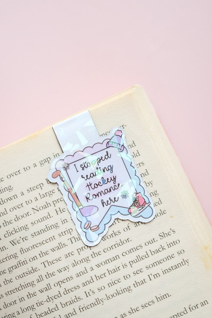 I Stopped Reading Hockey Romance Here Magnetic Bookmark