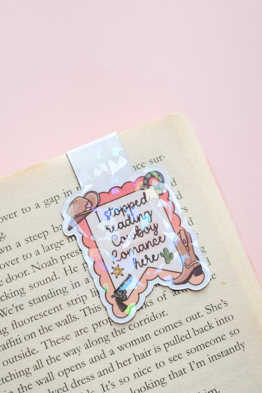 I Stopped Reading Cowboy Romance Here Magnetic Bookmark