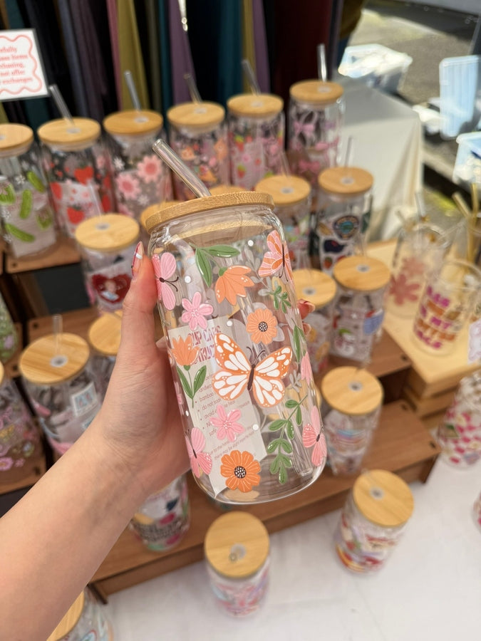 Butterfly Farm Glass Tumbler