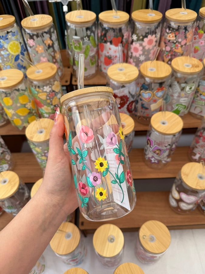Surprise Song Flowers Glass Tumbler