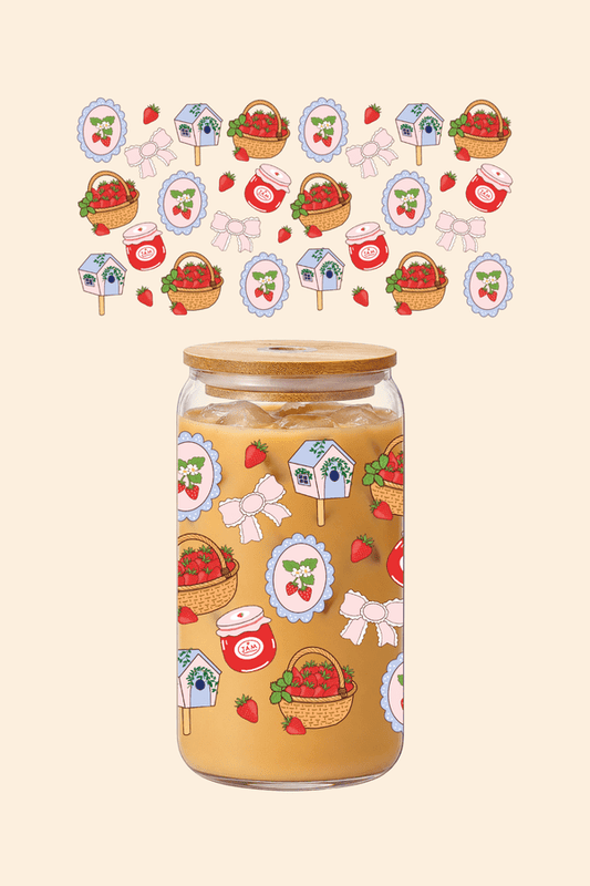 Strawberry Jam Glass Tumbler