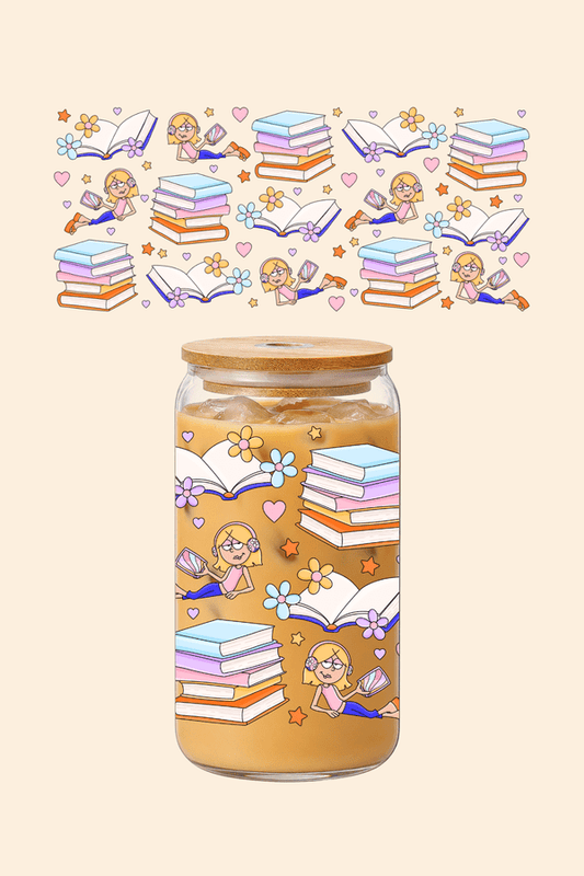 Lizzie Books Glass Tumbler