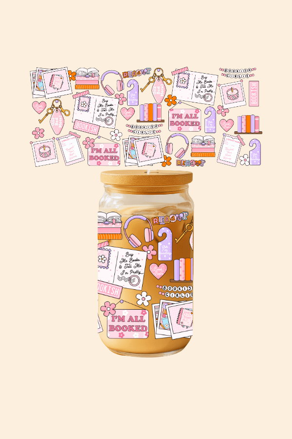 Bookish Moodboard Glass Tumbler