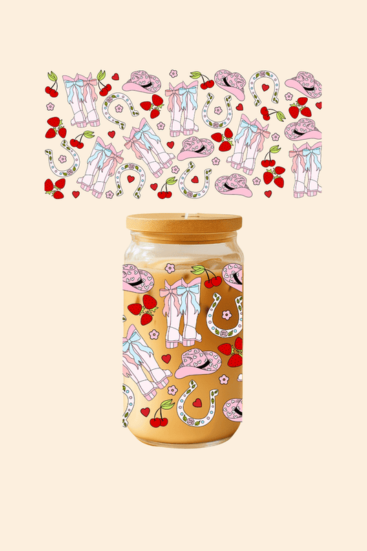 Cowgirl Glass Tumbler