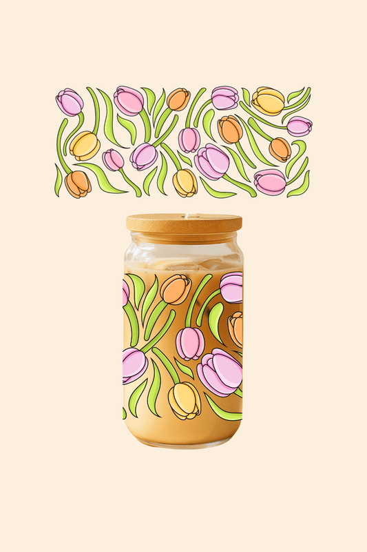 Tulips Glass Tumbler