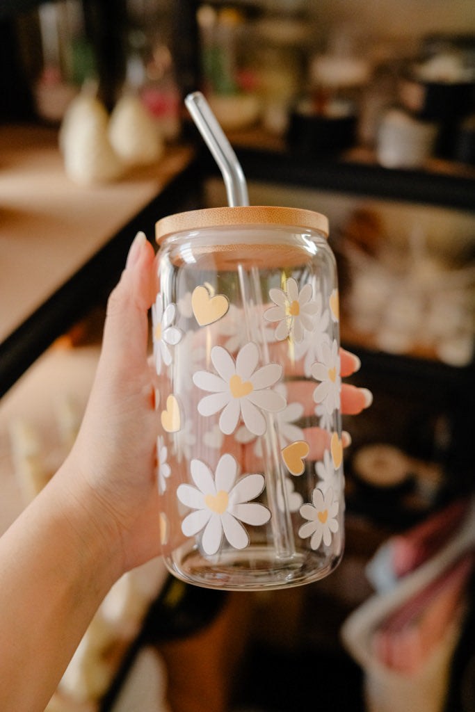 Daisy Glass Tumbler