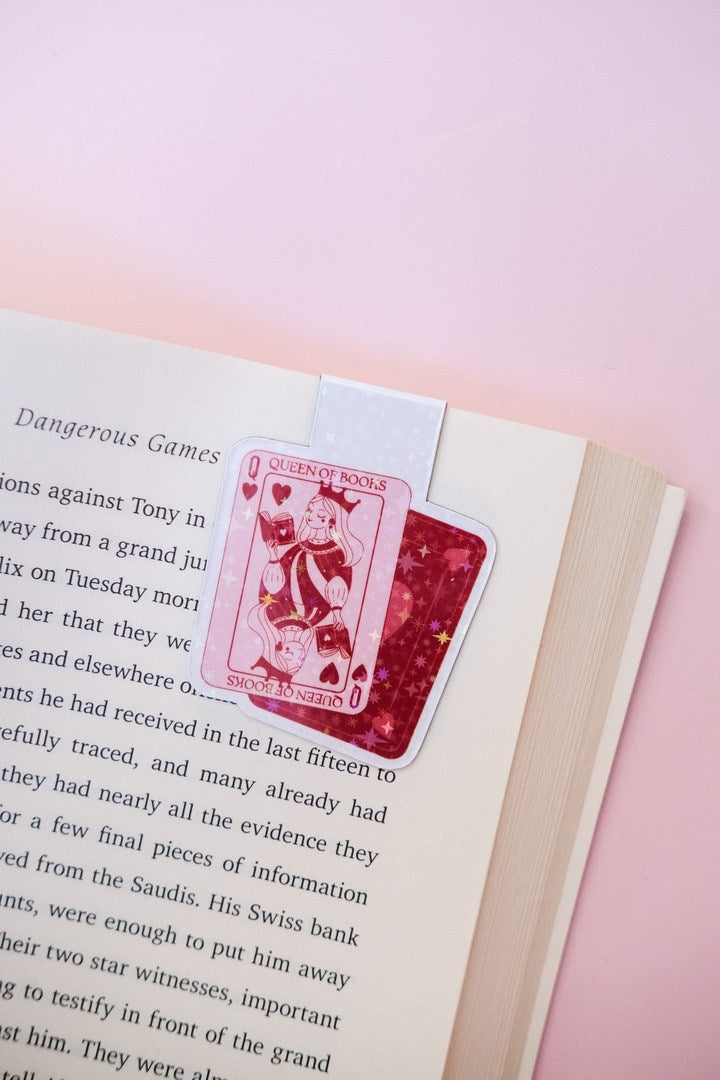 Queen Of Books Magnetic Bookmark