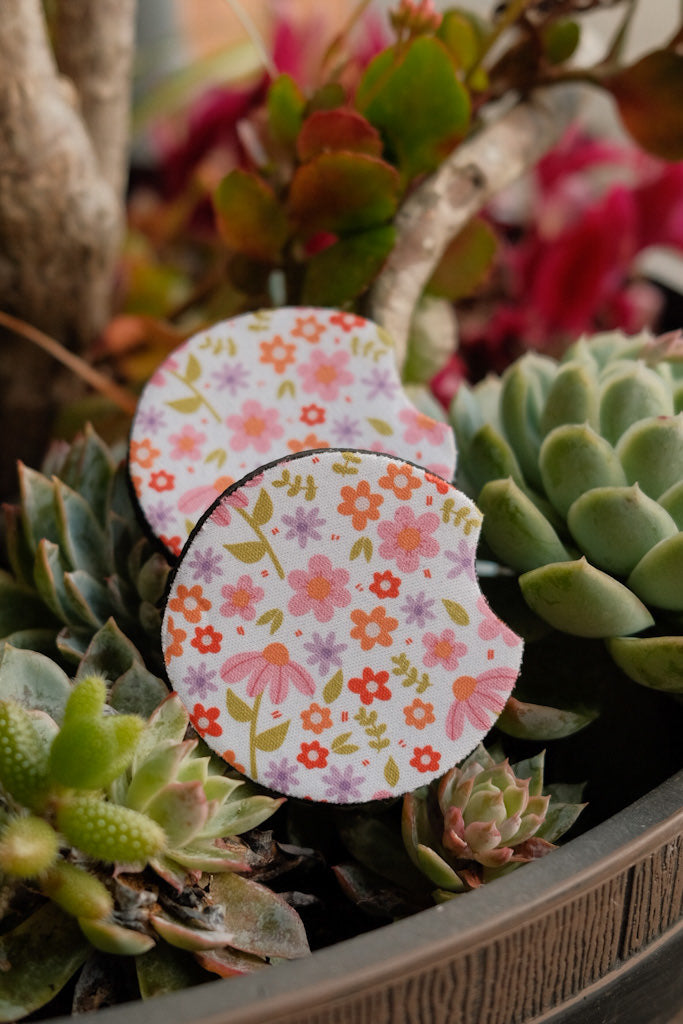 Flower Fields Car Coasters - 2 Pack