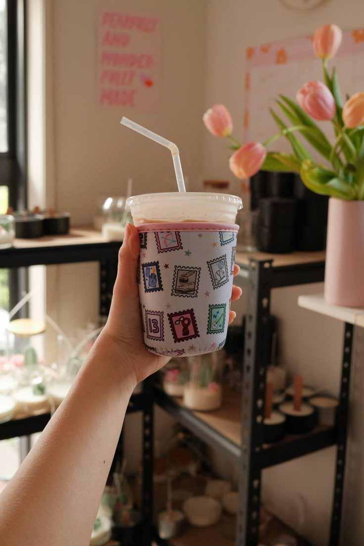 Swiftie Era Stamps Coffee Coozie - faith&joy