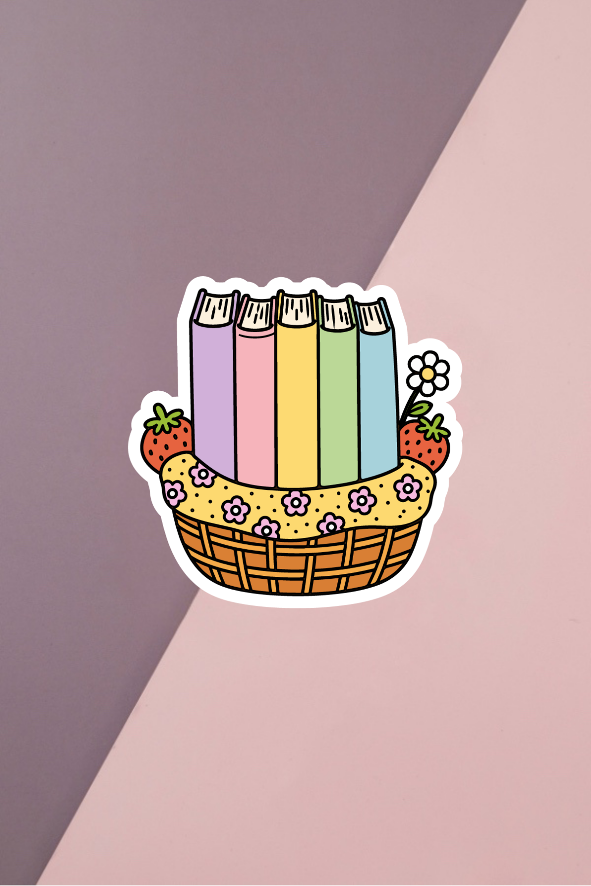 Books Picnic Basket Sticker