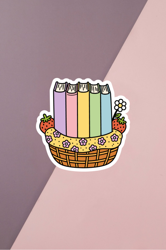 Books Picnic Basket Sticker