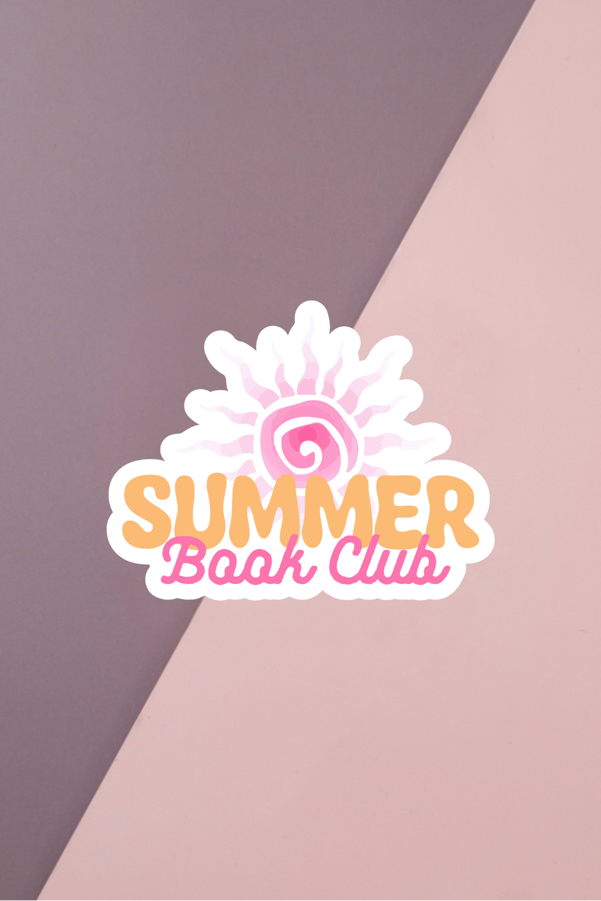 Summer Book Club Sun Sticker