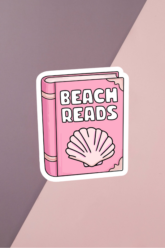 Beach Reads Shell Book Sticker