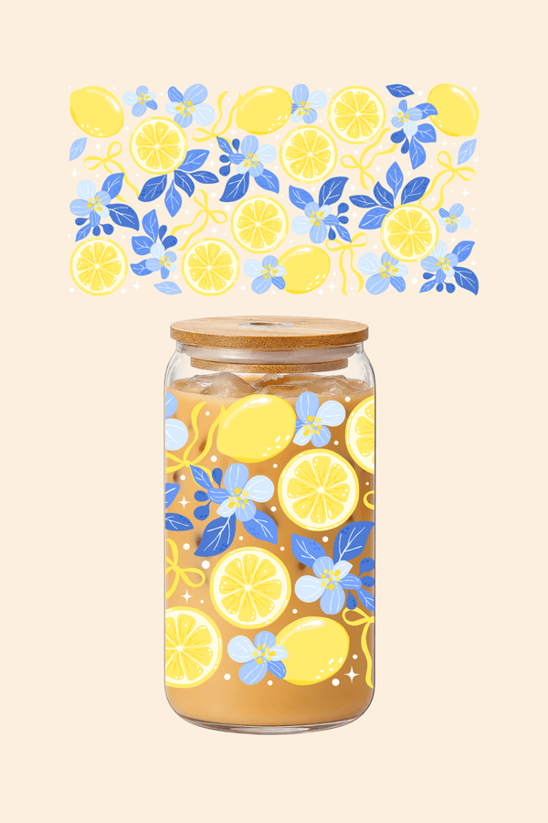 Blue Lemonade Glass Tumbler