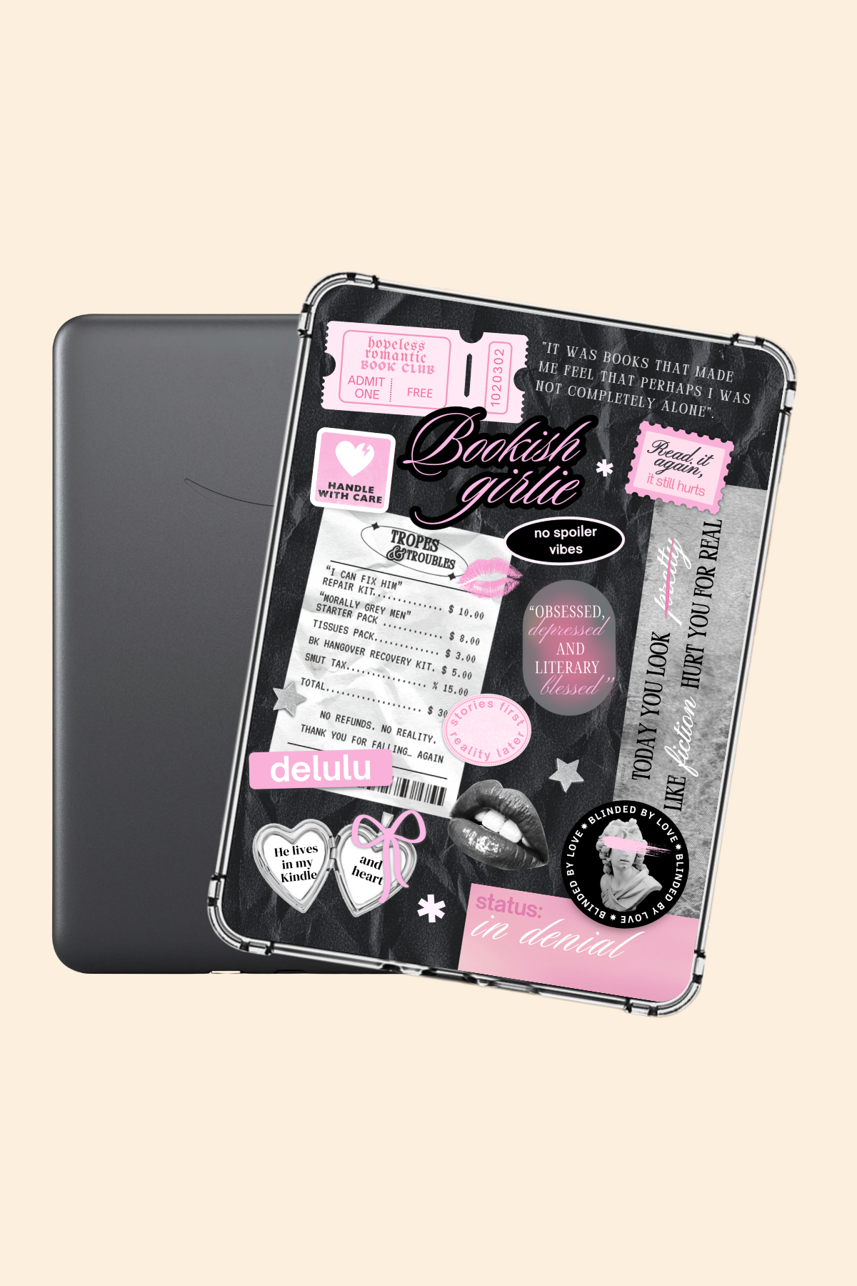 Pink Bookish Girlie Kindle/Kobo Insert