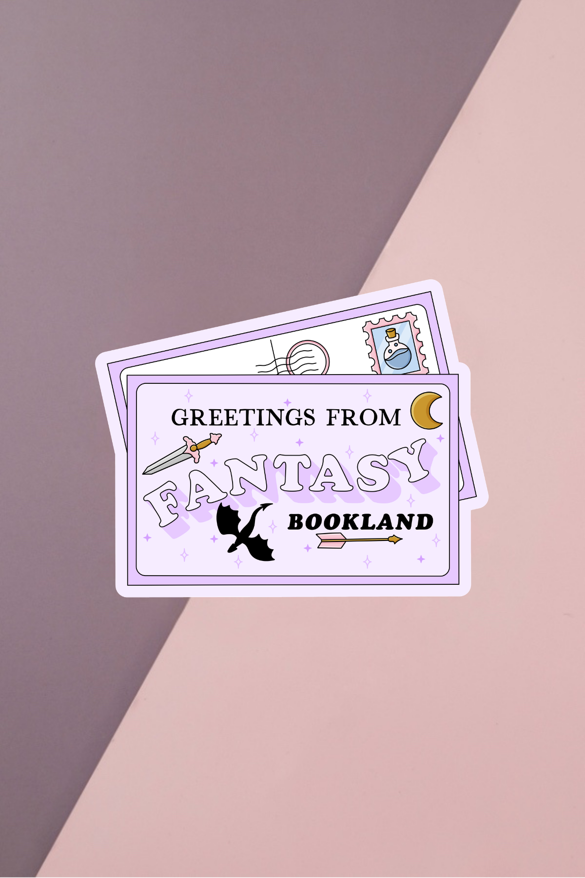 Greetings From Fantasy Bookland Sticker