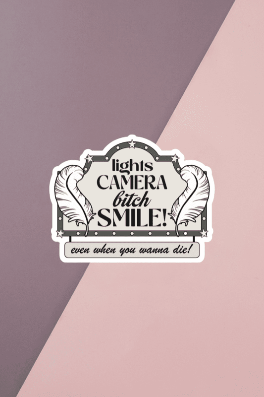 Lights Camera B Smile Sticker