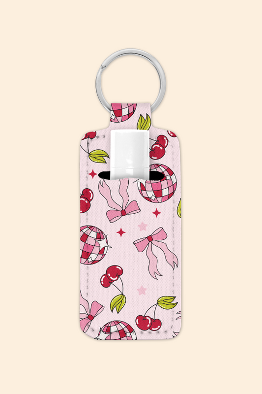 Disco & Bows - Lip Balm Holder Keychain