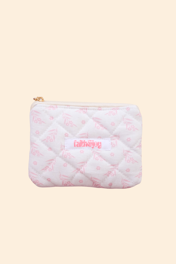 Pink Leaves Coin Pouch
