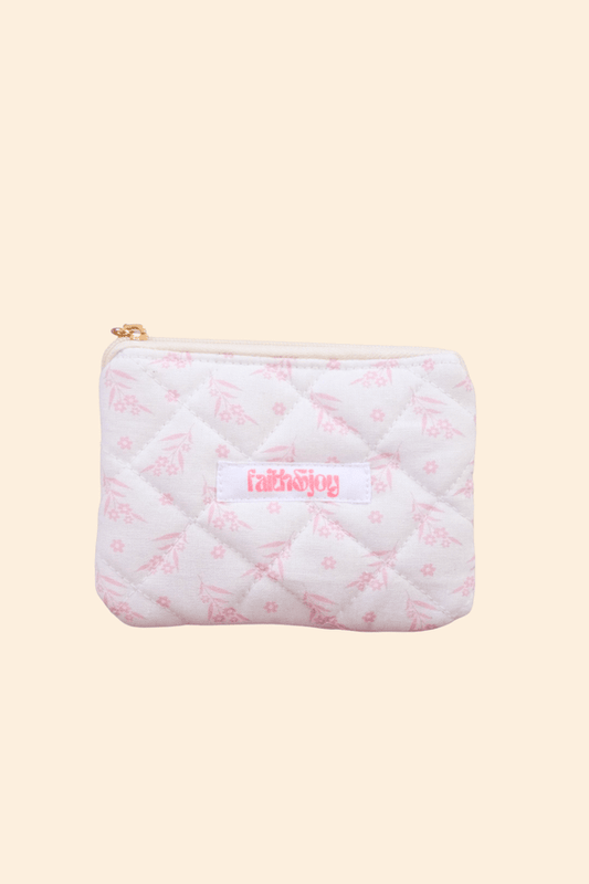 Pink Leaves Coin Pouch