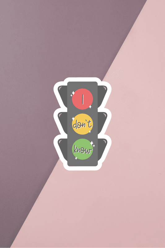I Don't Know Traffic Lights Sticker