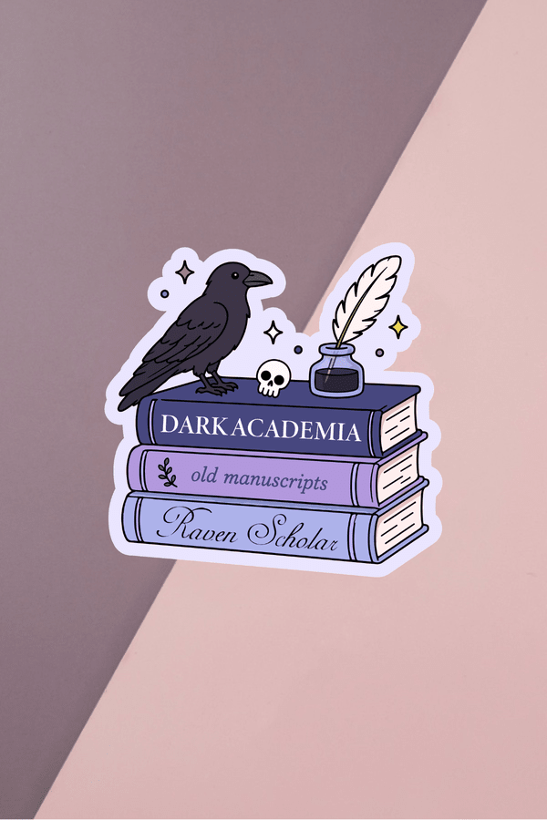 Dark Academia Book Stack Sticker