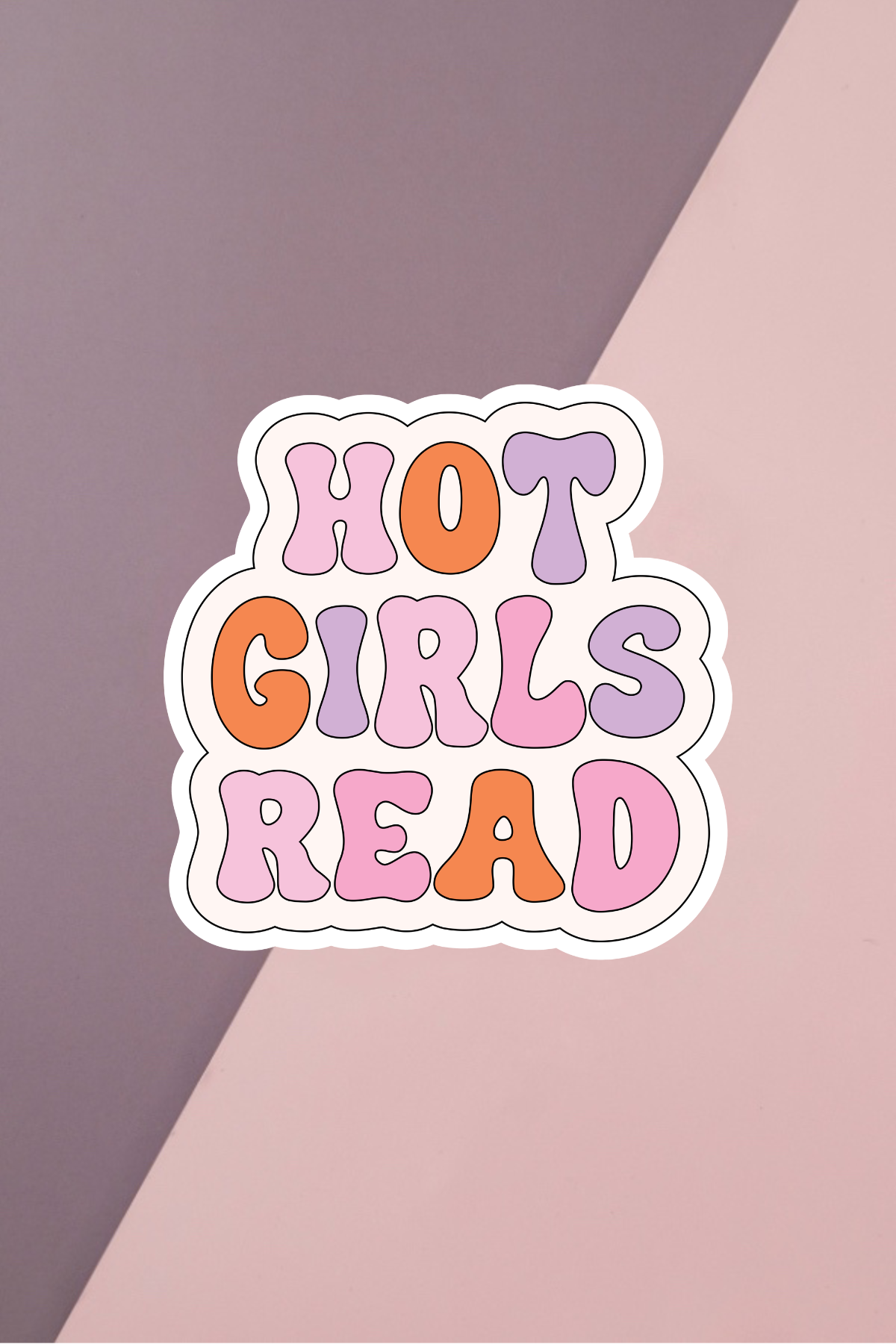 Hot Girls Read Purple Sticker