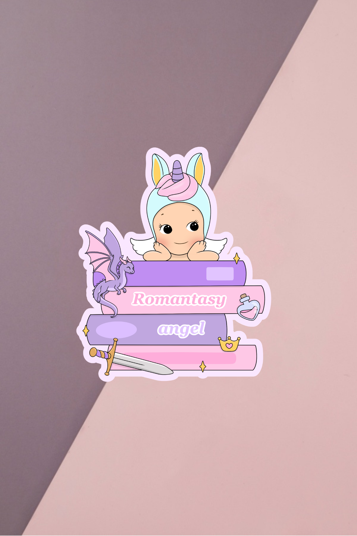 Romantasy Angel Sticker