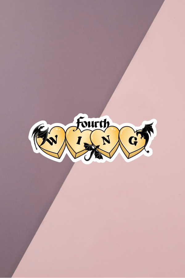 Fourth Wing Hearts Sticker
