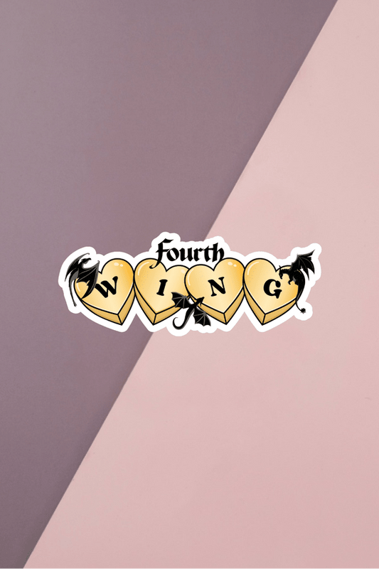 Fourth Wing Hearts Sticker