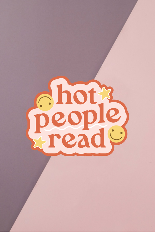 Hot People Read Smiley Sticker