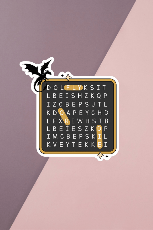 Fly Or Die Crossword Sticker