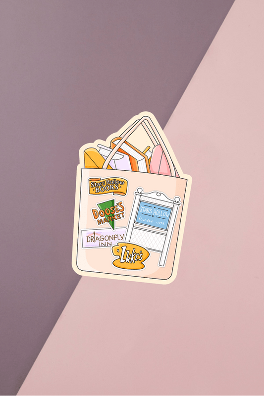 Stars Hollow Tote Bag Sticker