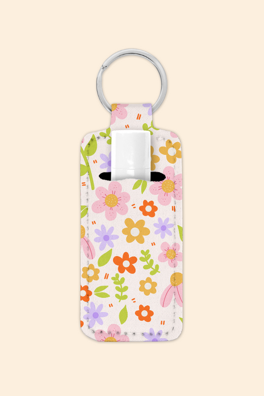 Flower Fields - Lip Balm Holder Keychain