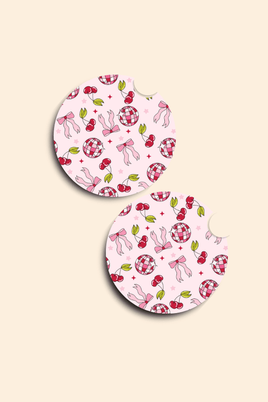 Disco & Bows Car Coasters - 2 Pack