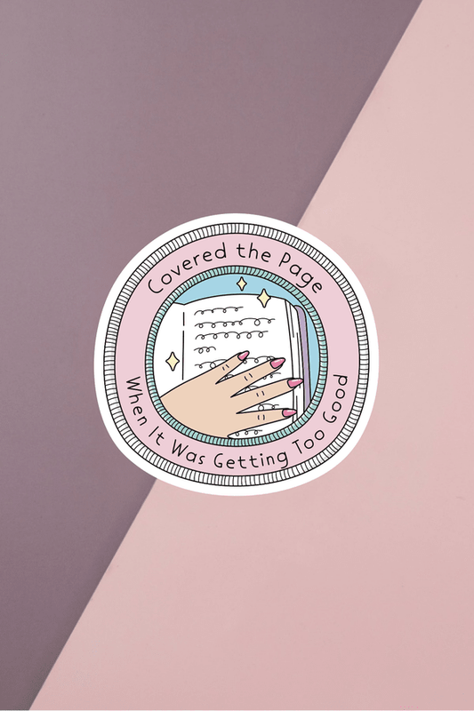 Covered The Page Sticker