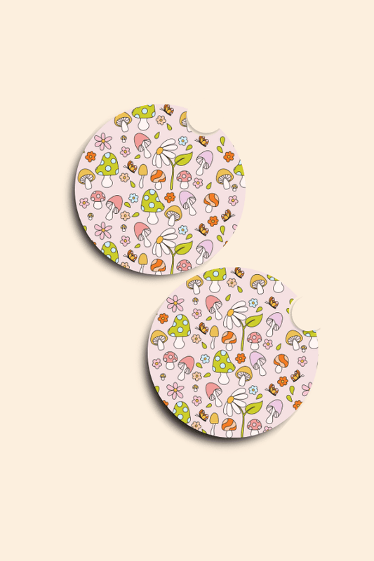 Mushies Car Coasters - 2 Pack