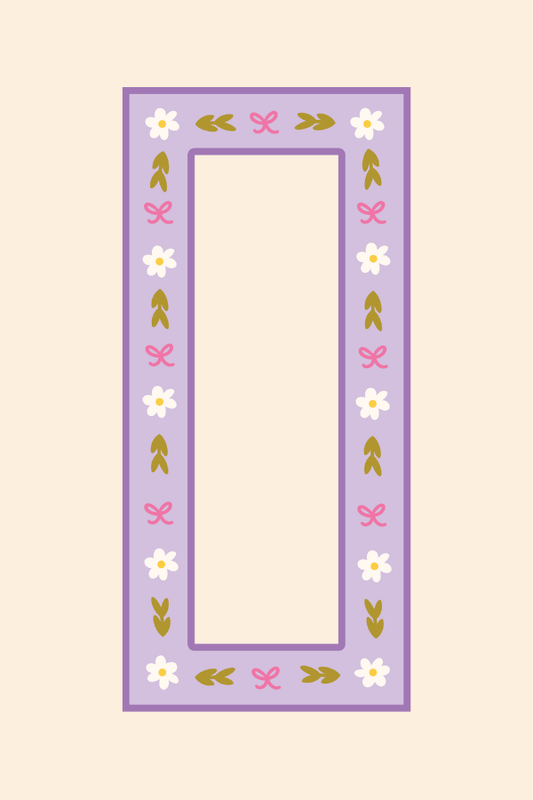 Purple Leaves Magnetic Photostrip Frame