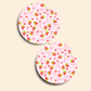 Strawberry & Bows Car Coasters - 2 Pack