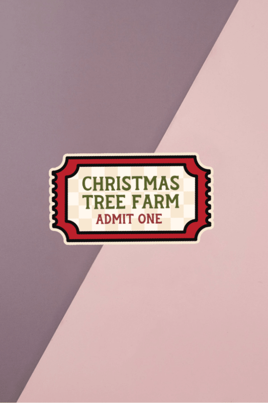 Christmas Tree Farm Ticket Sticker