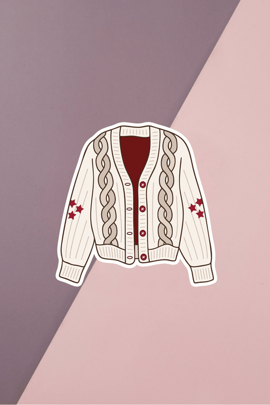 TS Christmas Cardigan Sticker