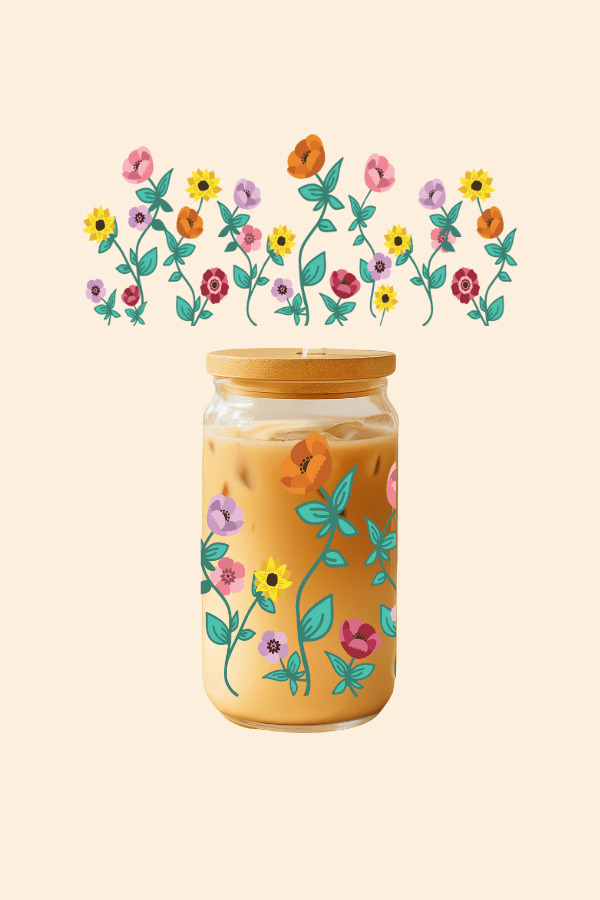 Surprise Song Flowers Glass Tumbler