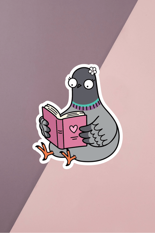 Reading Pigeon Sticker