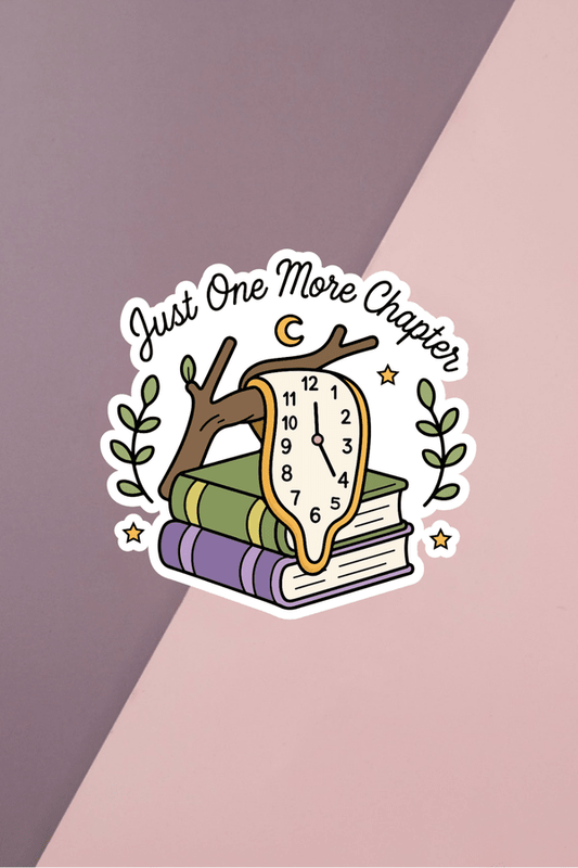 Just One More Chapter Clock Sticker