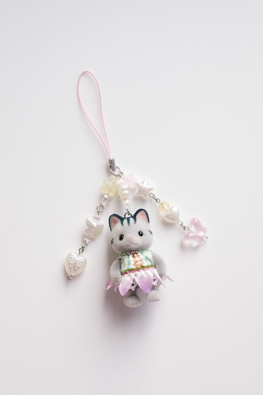 Grey Cat Sylvanian Family Keychain